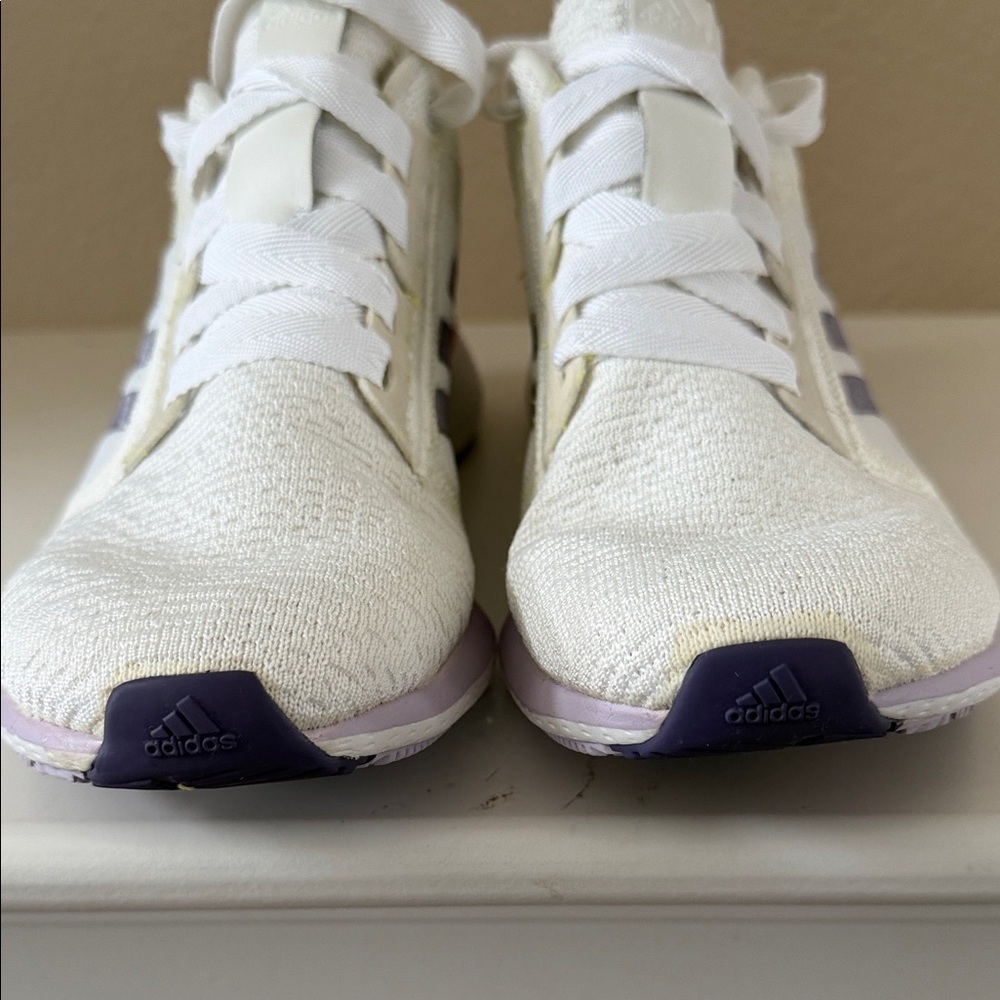 Adidas White and Purple Running Shoes - Picture 8 of 13
